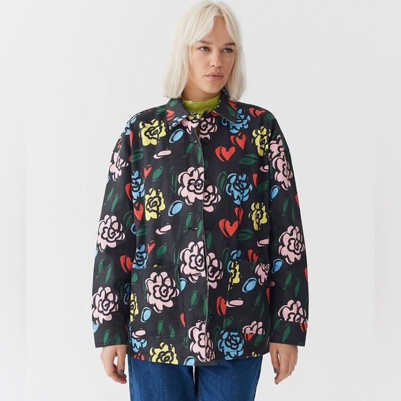 Lazy Oaf Jackets & Blazers - LAZY OAF FLORAL CHORE JACKET